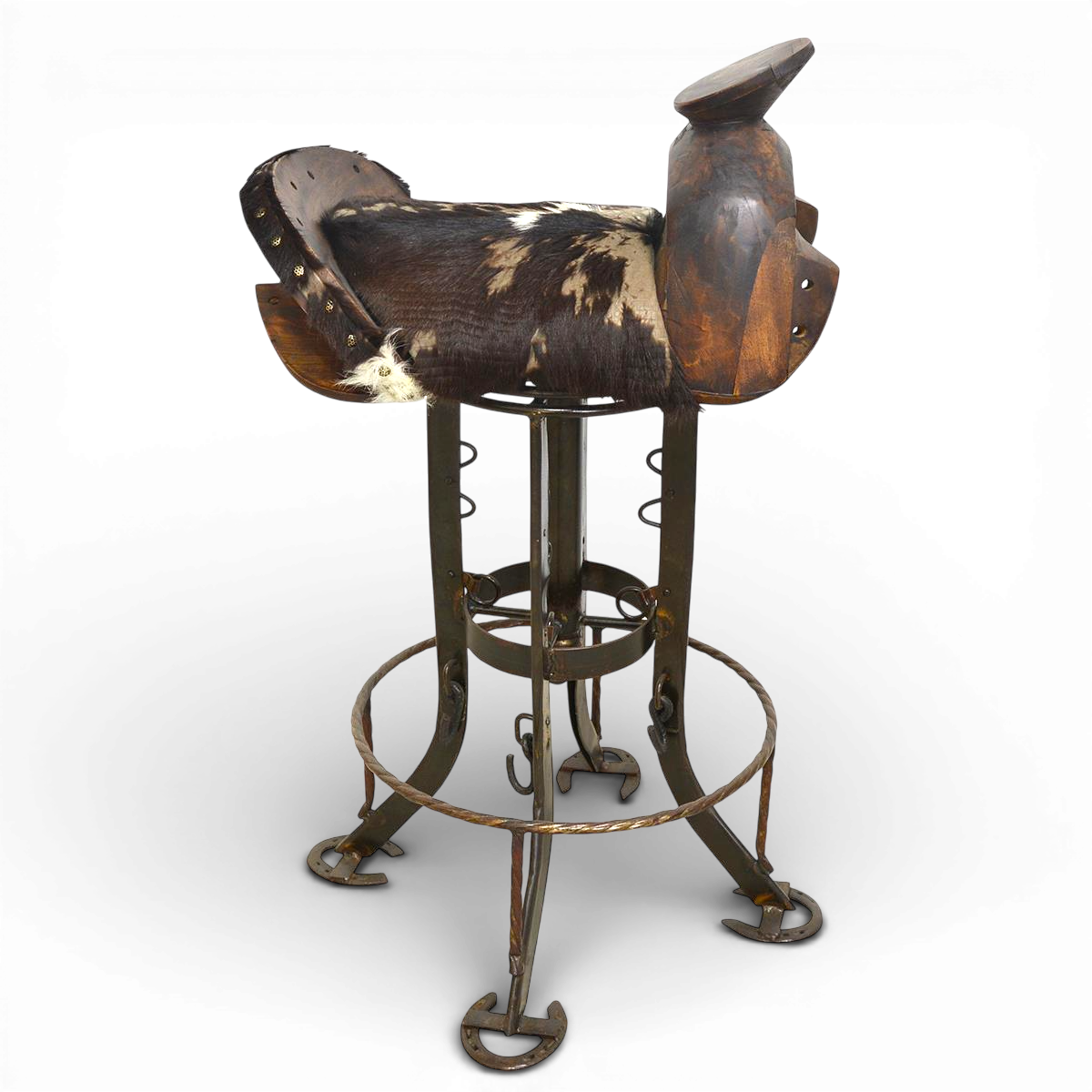 Sonora Cowhide Saddle Barstool