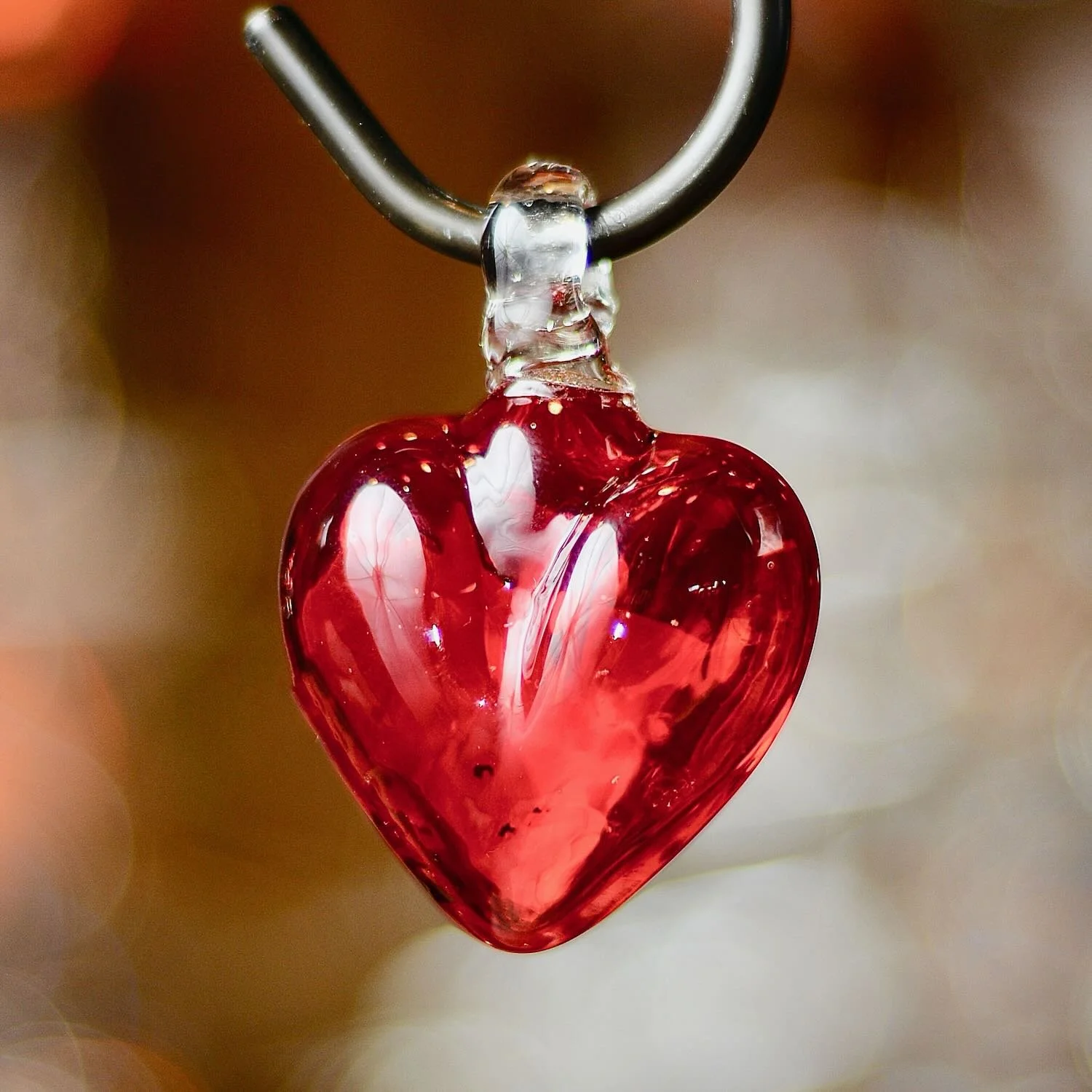Handblown Glass Heart - Red