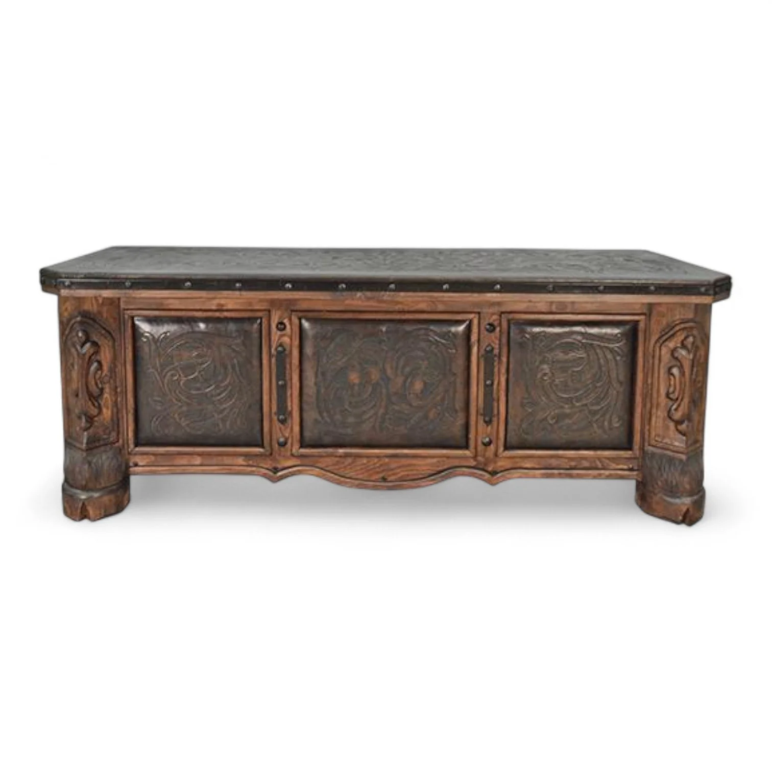 Dakota Tooled Leather Desk