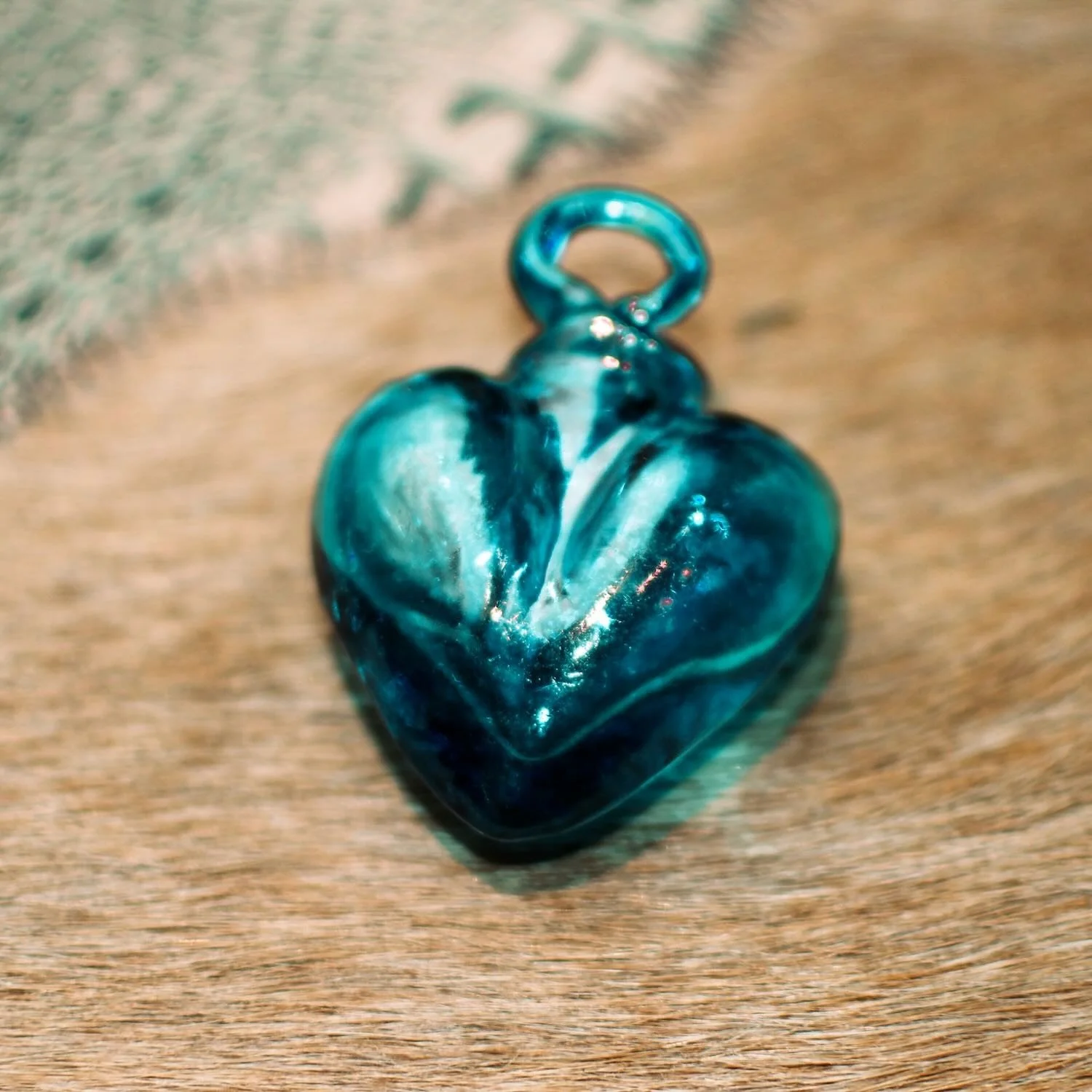 Handblown Glass Heart – Handmade Mexican Decorative Glass Art