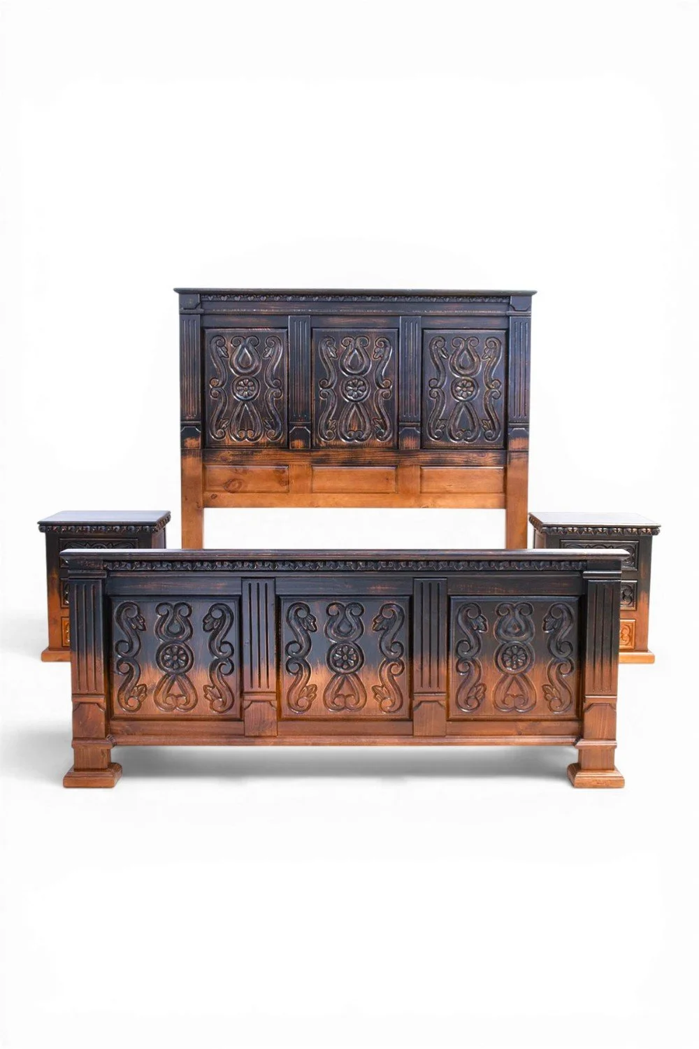 Oaxaca Ombre Carved Bed