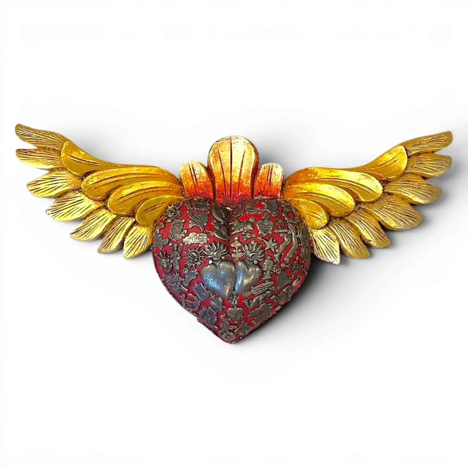 Milagros de Alas Doradas – Handmade Mexican Golden Angel Wings Wall Décor