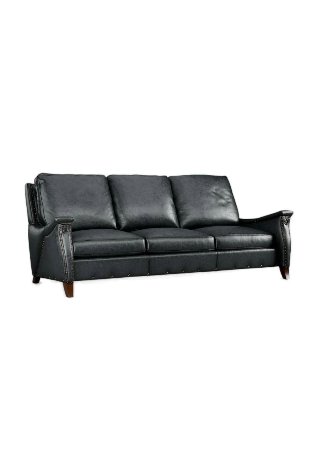 Corvallis Leather Sofa - Blue Lagoon