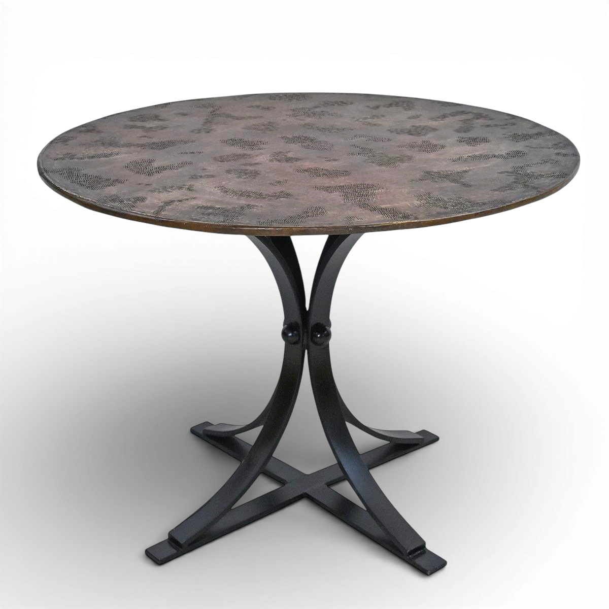 Dallas Stitched Brass Dining Table