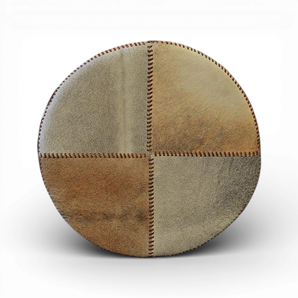 Carrizozo Cowhide Patch Ottoman