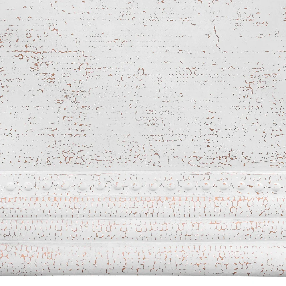Handmade white and hammered copper double slipper bathtub with polished copper interior