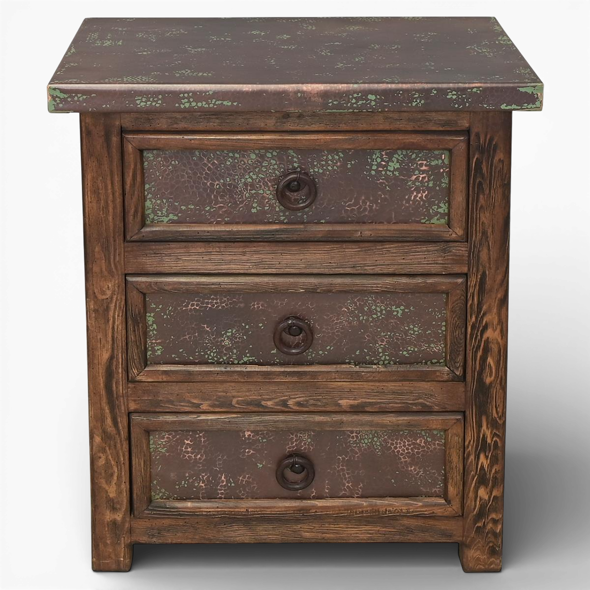 San Felipe Copper Nightstand - Three Drawer