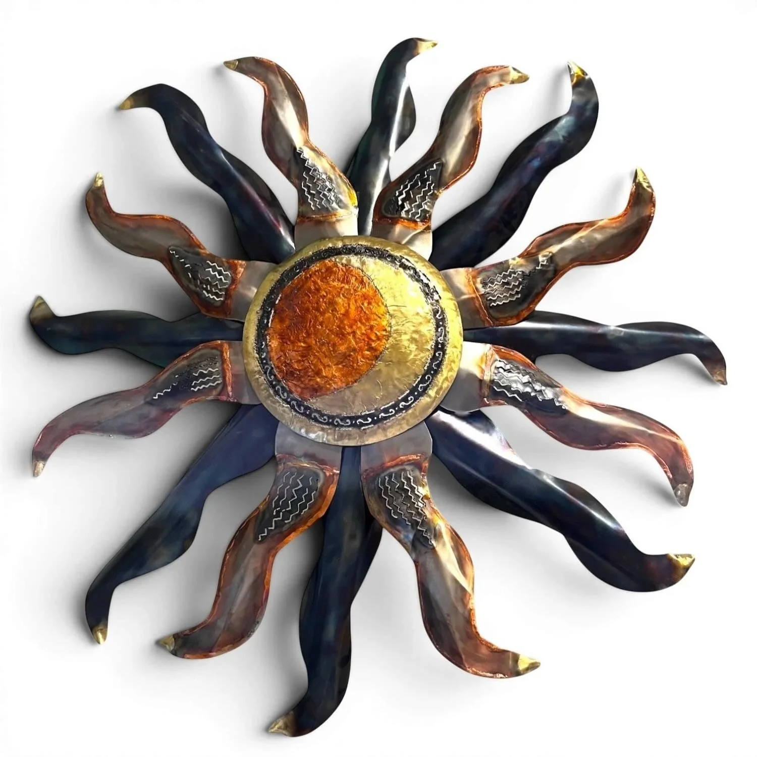 Beautiful Copper Sun | Handmade Mexican Copper Wall Art