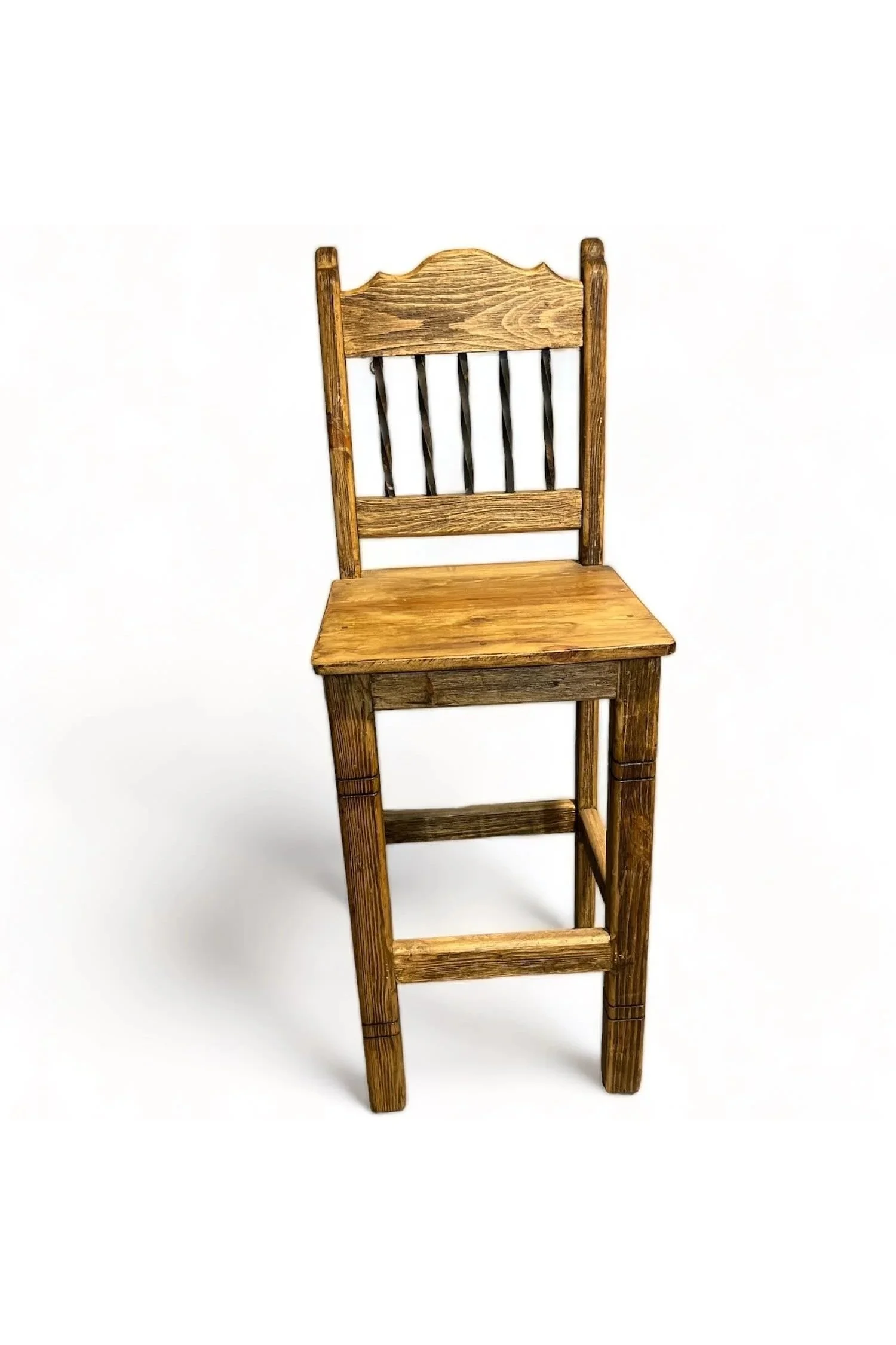 Shop a handmade reclaimed wood bar stool from Mexico. Rustic, durable seating perfect for kitchens, bars, and entertaining spaces.