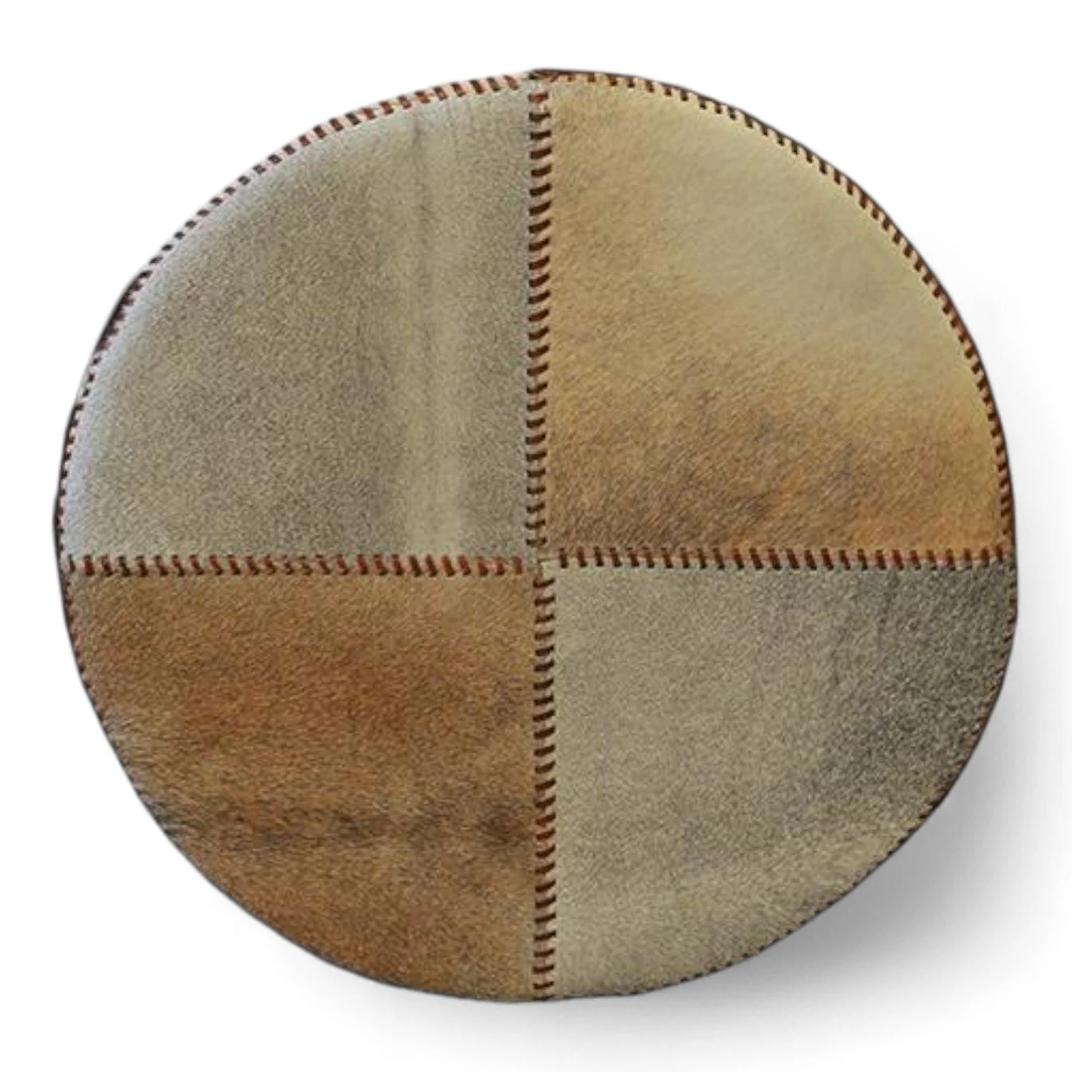 Carrizozo Cowhide Patch Ottoman
