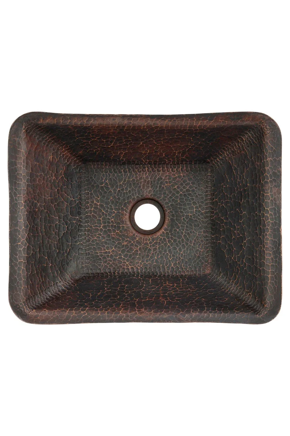Ximena 17" Rectangle Hand Forged Old World Copper Vessel Sink
