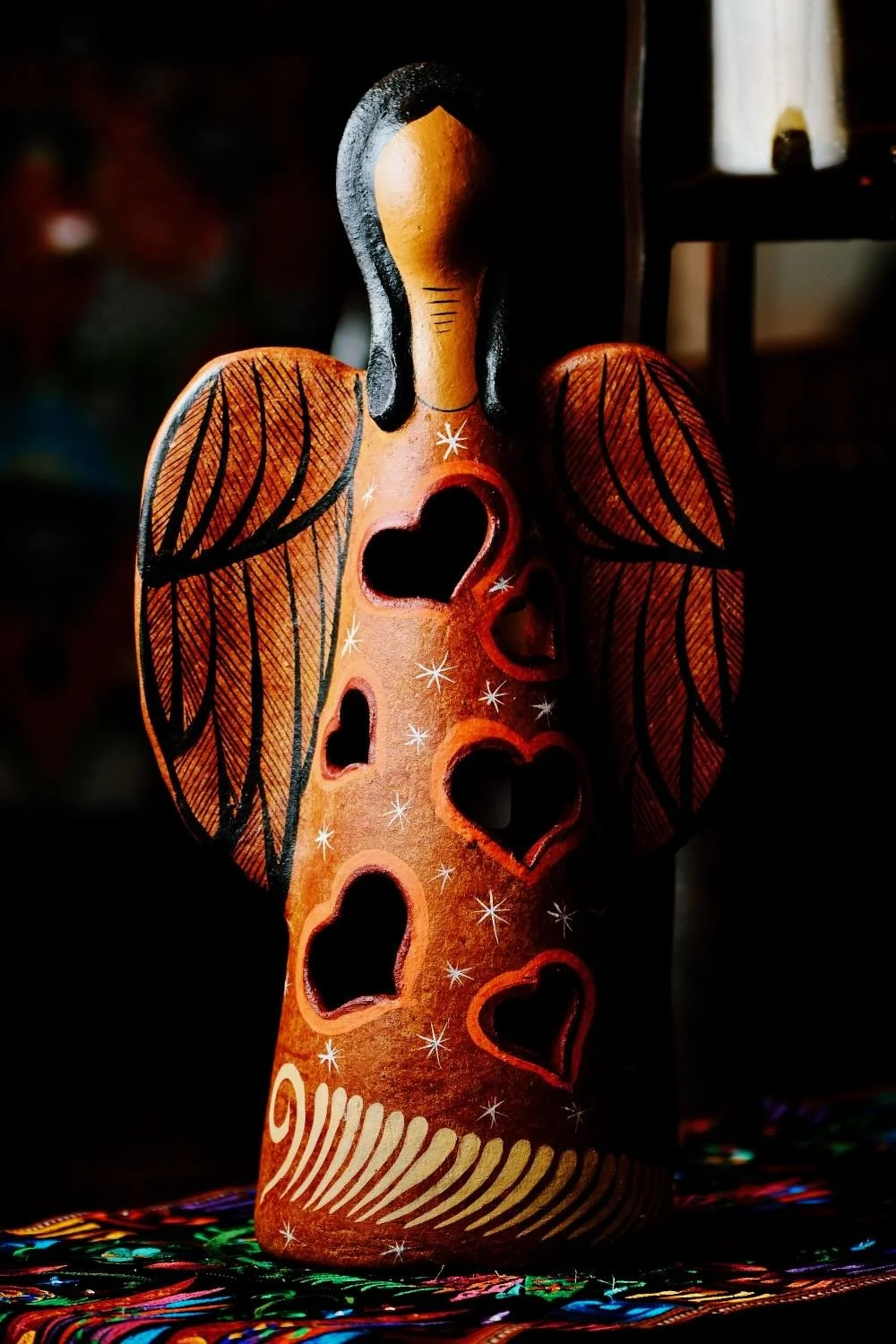Clay Angel Luminary from Mexico