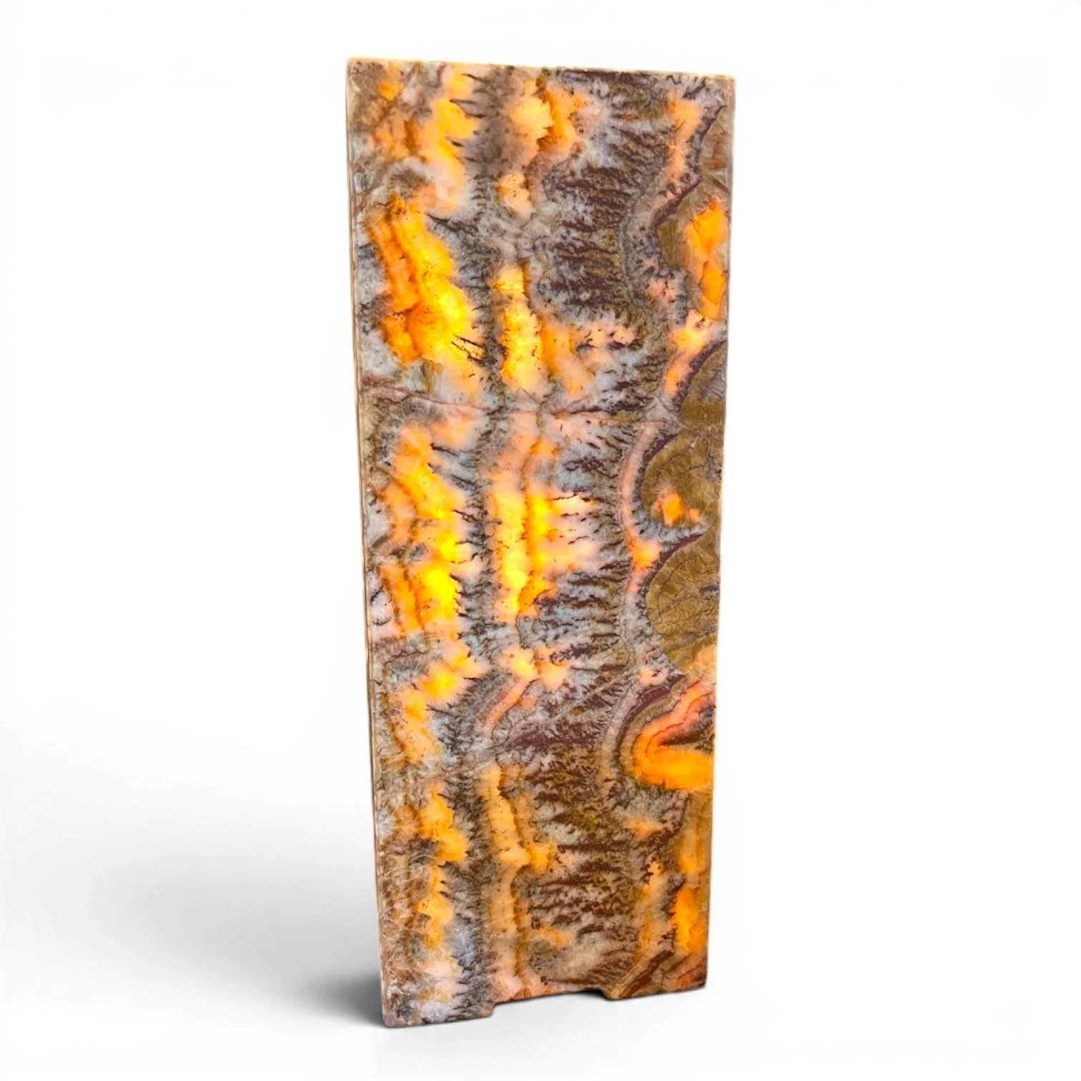 Square Onyx Lamp | Handmade Mexican Natural Onyx Accent Lamp