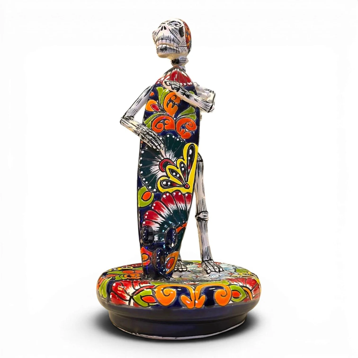 Talavera Surfer | Handmade Dia de los Muertos Talavera Figure