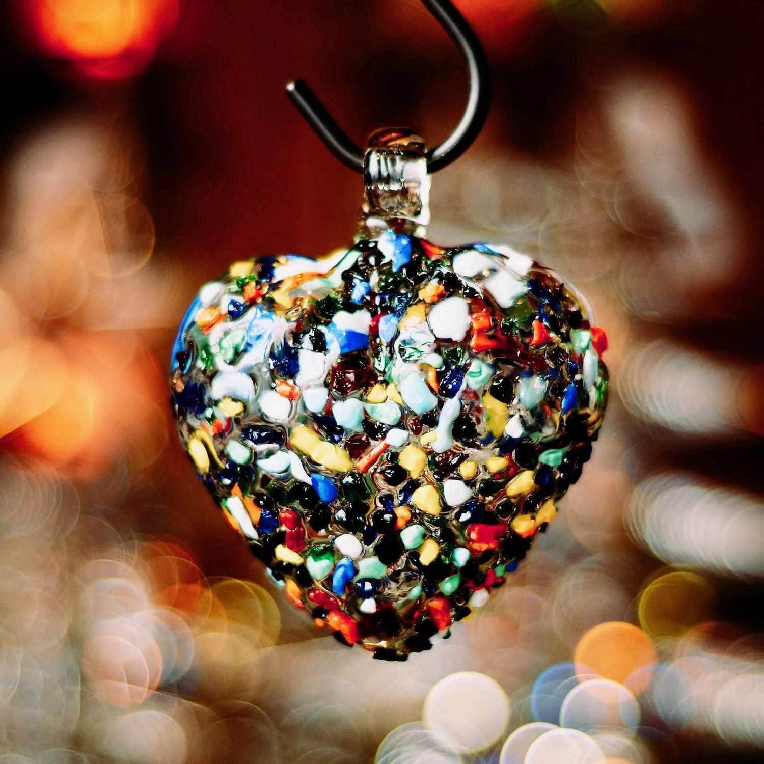 Handblown Glass Heart - Multicolor