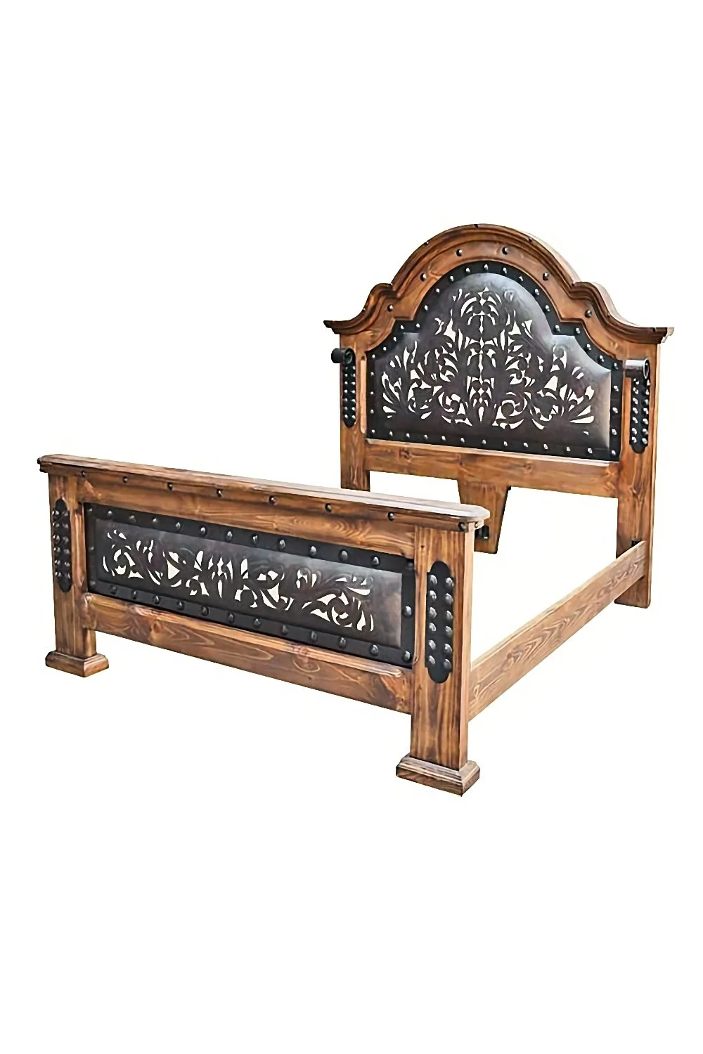 Arco de Herradura Tooled Leather Bed