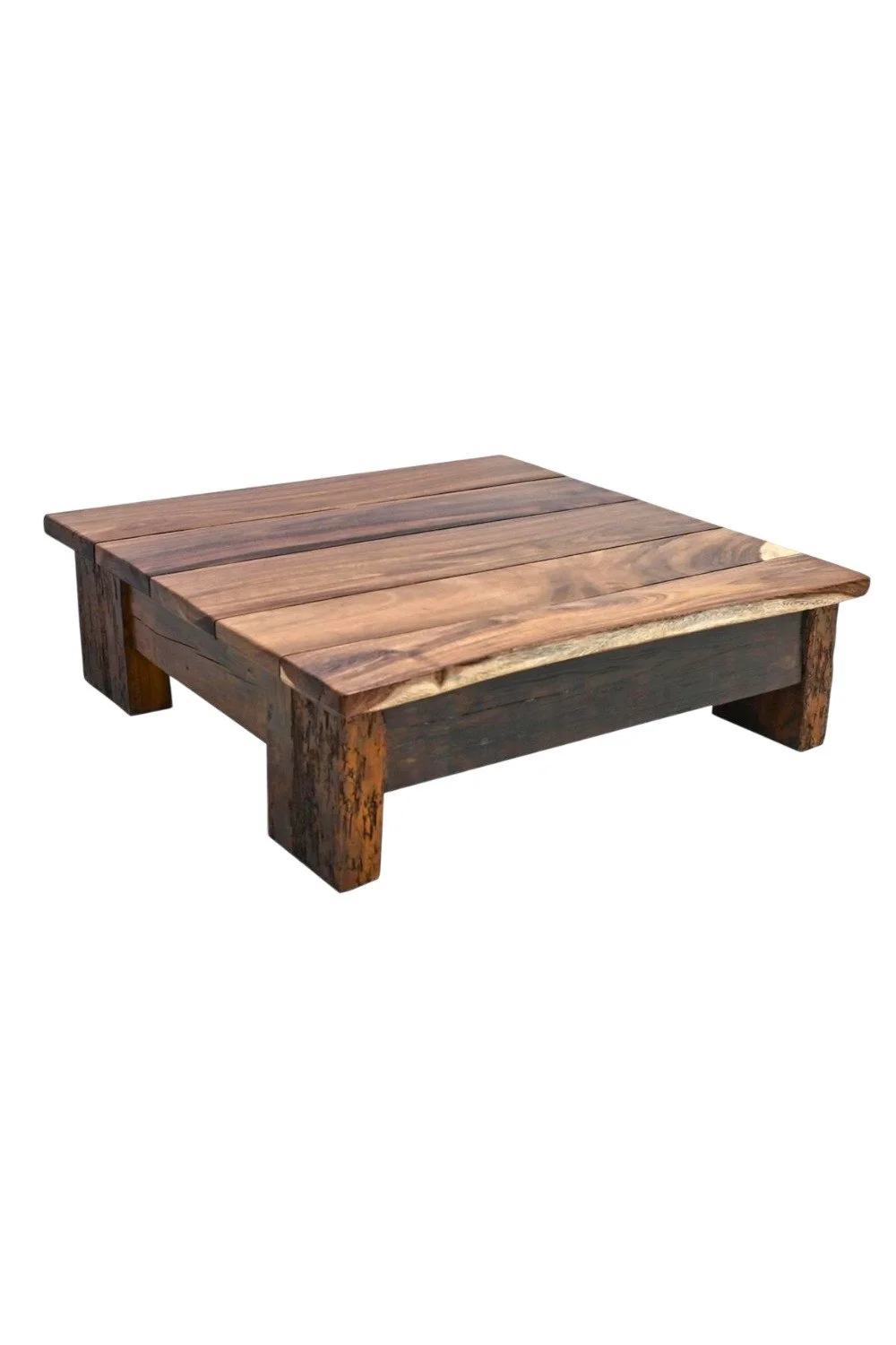 Shop the La Montaña Parota Coffee Table handmade in Mexico. Solid Parota wood coffee table with primitive design and natural artisan craftsmanship.