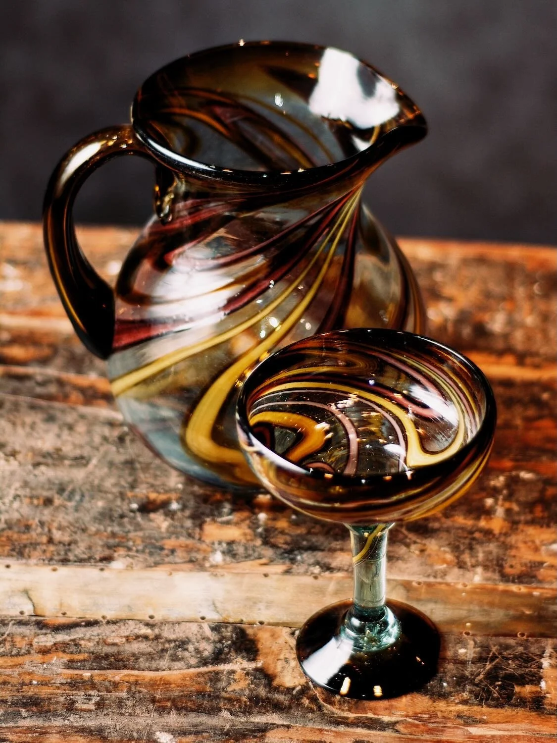 The Oro y Morado Handblown Collection
