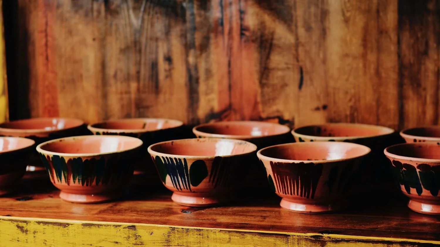 Handmade Clay Painted Bowls from Oaxaca