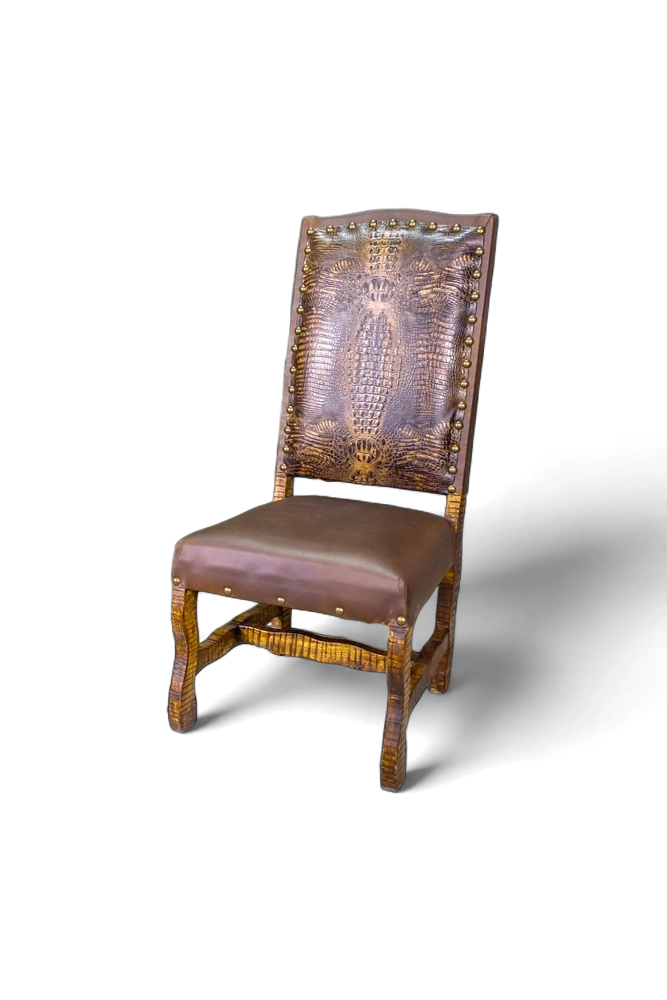 Shop a handmade leather dining chair from Mexico. Reclaimed wood and premium leather seating for durable, rustic luxury dining spaces.