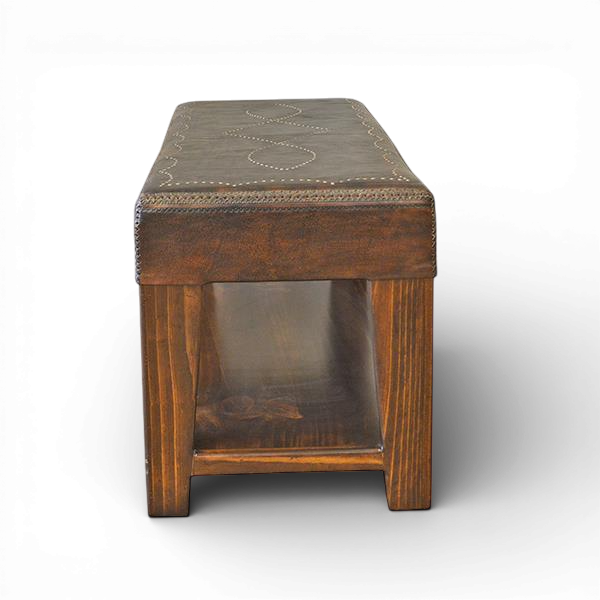 Silver City Leather Bench