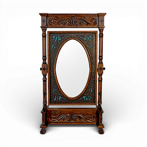 Cimarron Tooled Leather Hall Tree