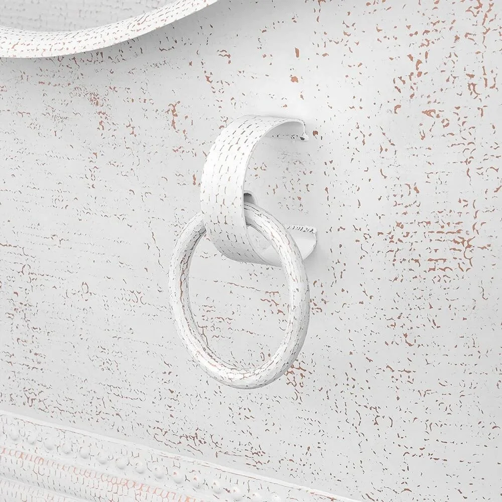 Handmade glazed white hammered copper double slipper freestanding bathtub