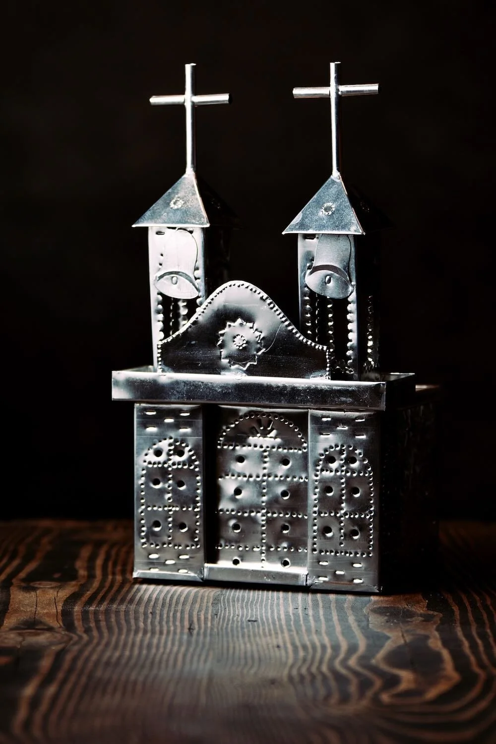 Mission Silver Luminaria | Handmade Mexican Tin Lantern