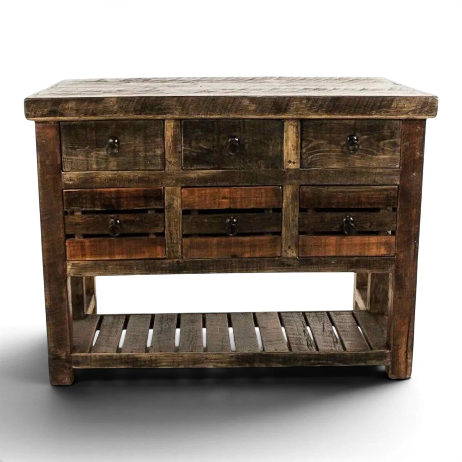 Bring rustic warmth and artisan craftsmanship to your kitchen with the Big Tex Kitchen Island. Handmade in Mexico