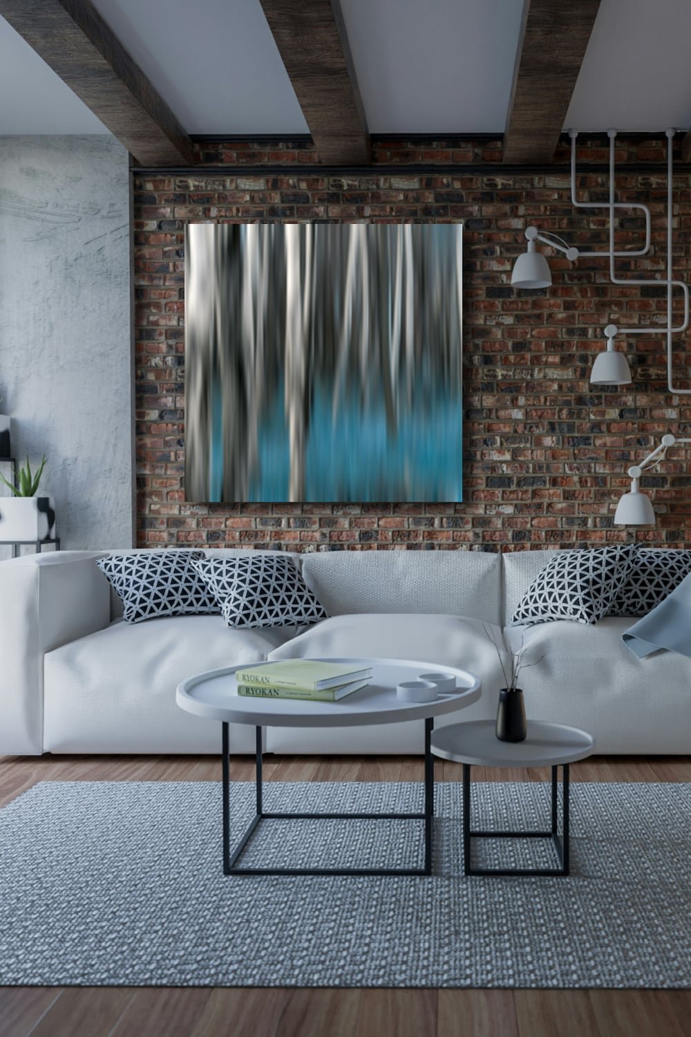 El Bosque Azul Fine Art Metal Print | Aspen Forest Abstract Photography Arizona