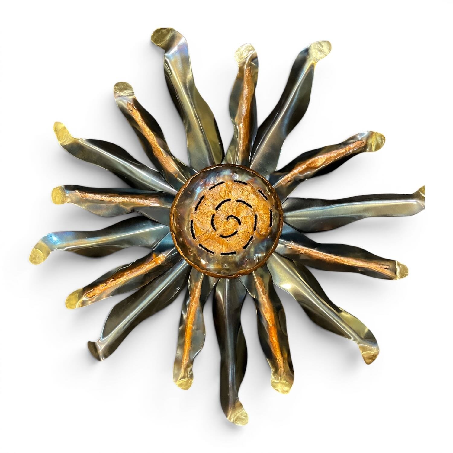 Sol de Cobre – Handmade Mexican Copper Sun Wall Art - Estillo 3