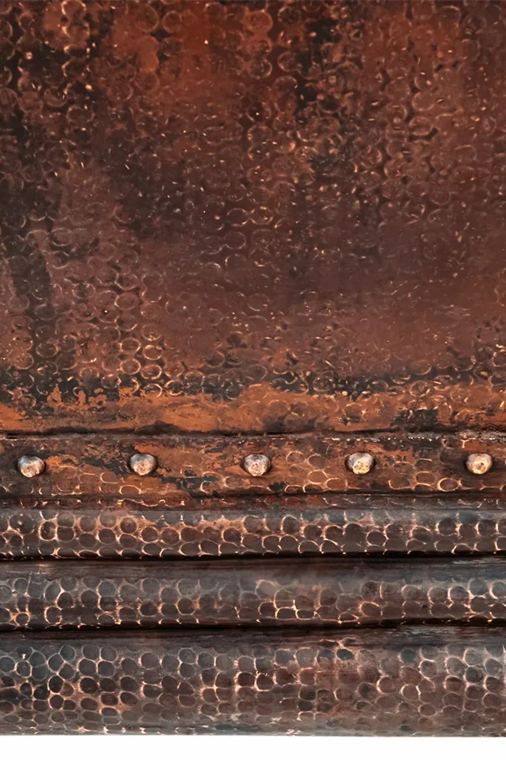 Hacienda 67" Hammered Copper Double Slipper Bathtub with Rings