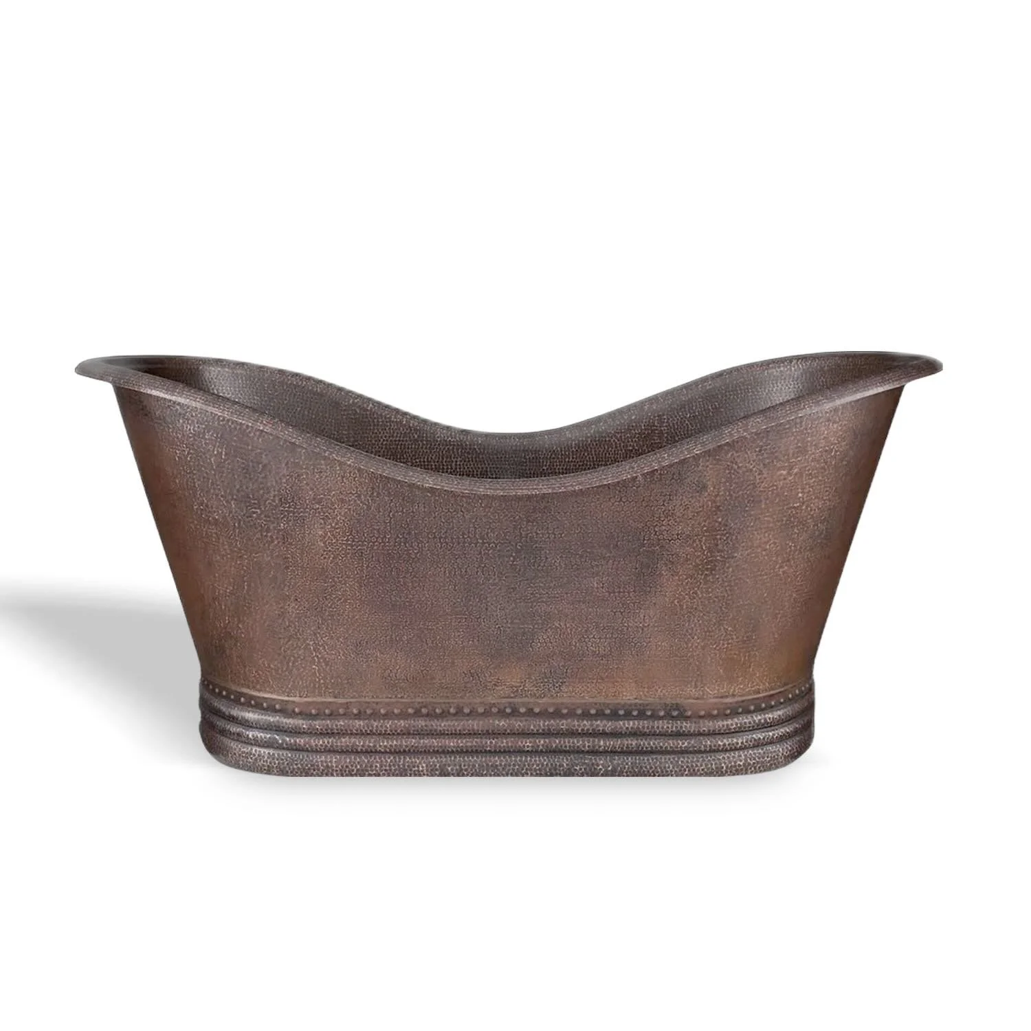 Hacienda 67" Hammered Copper Double Slipper Bathtub