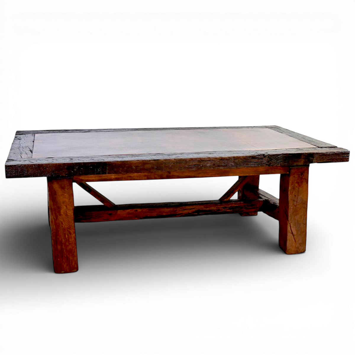 Old Lodge Copper Top Dining Table