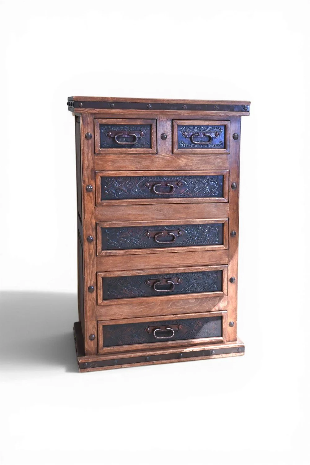 Hacienda Elegante Tooled Leather Chest