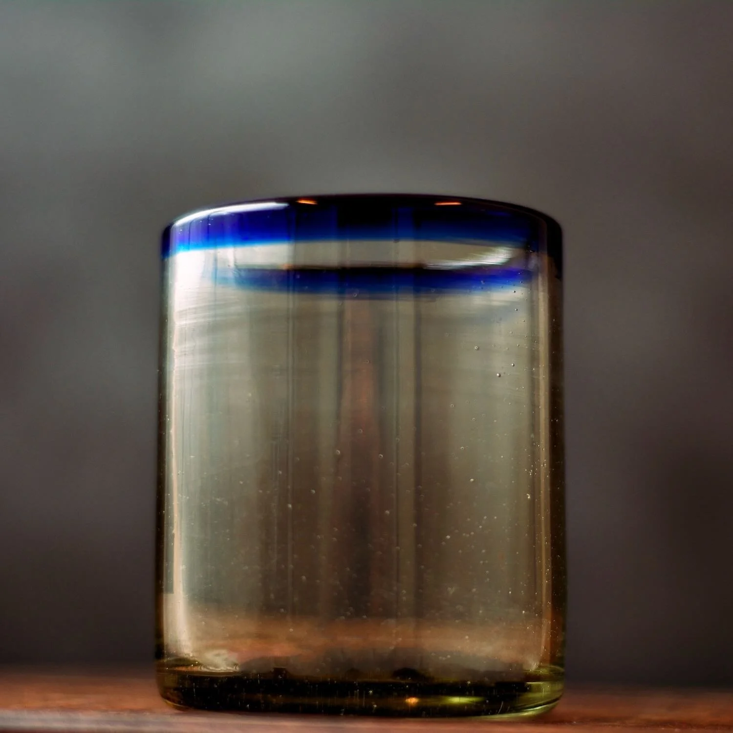 Cantina Short Glass - Blue Rim