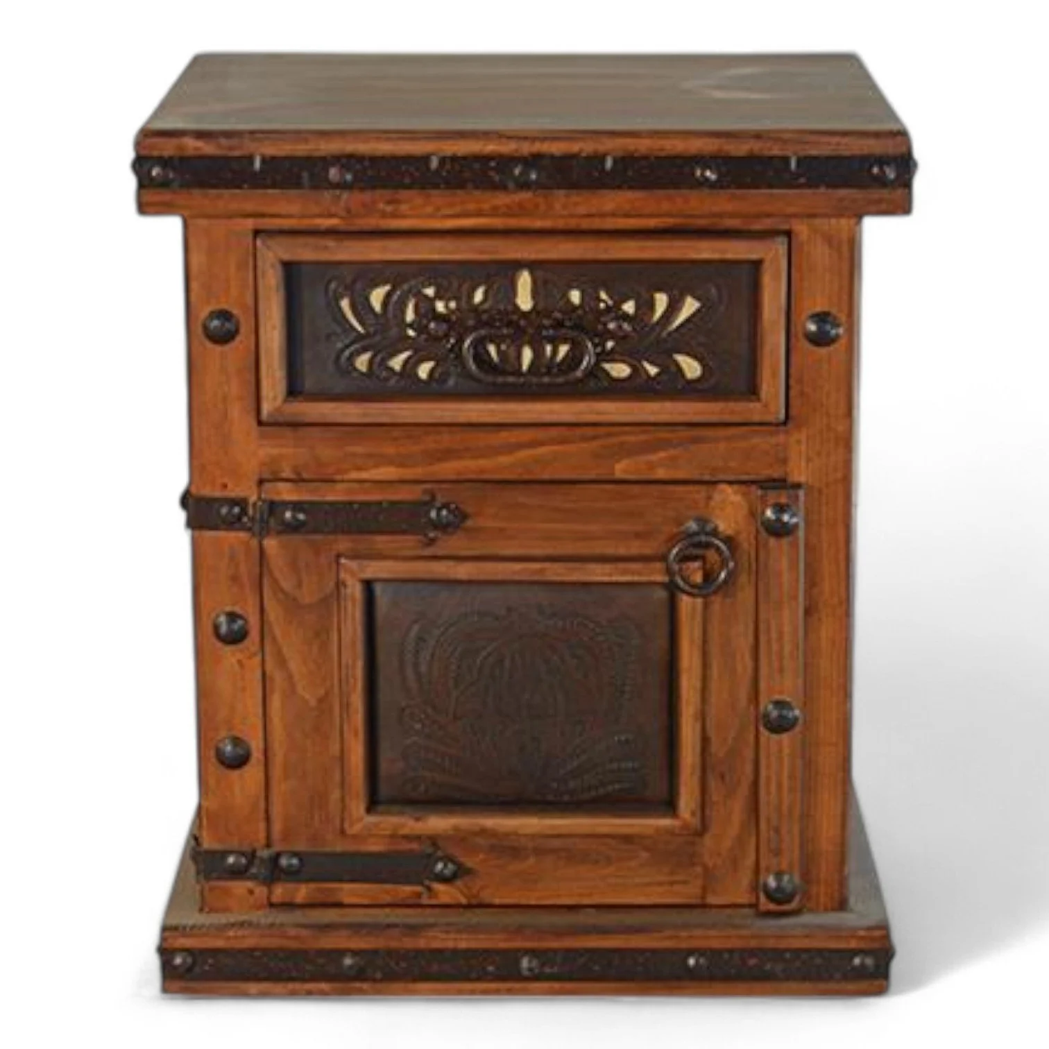 Herradura Tooled Leather Nightstand