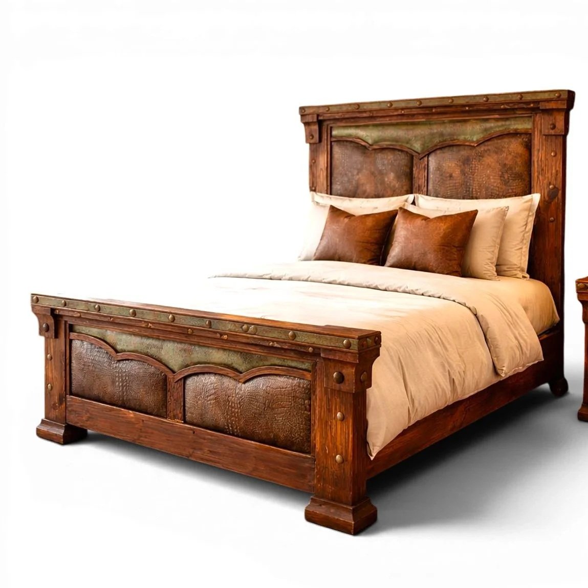 Alamogordo Copper & Cowhide Bed