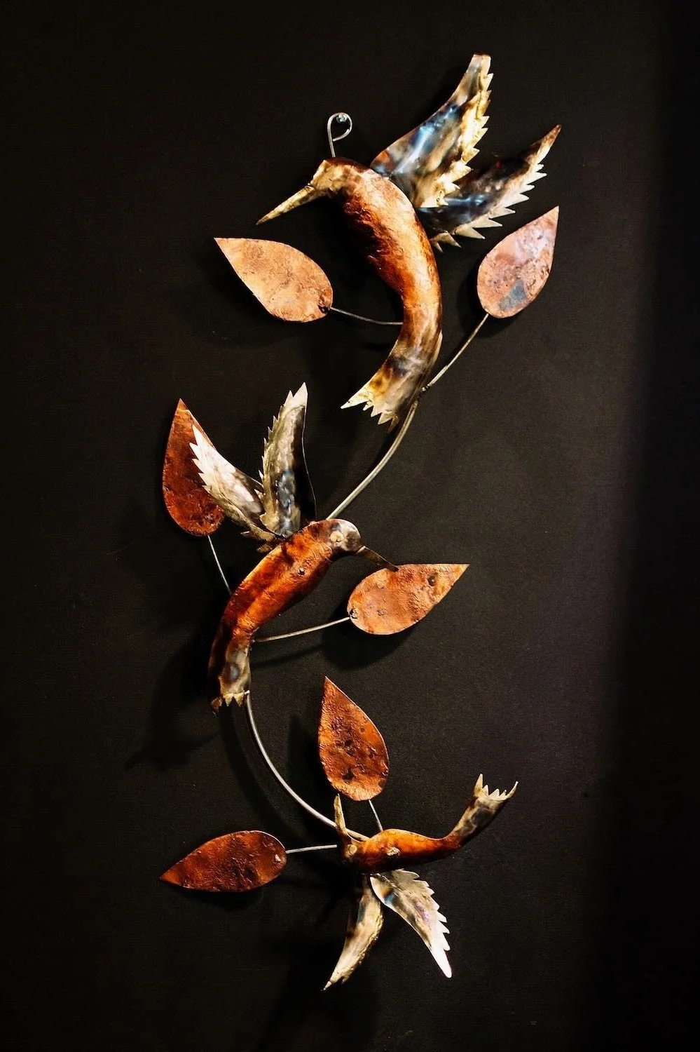 Copper Hummingbird Trio from Mexico | Milagros Rústicos