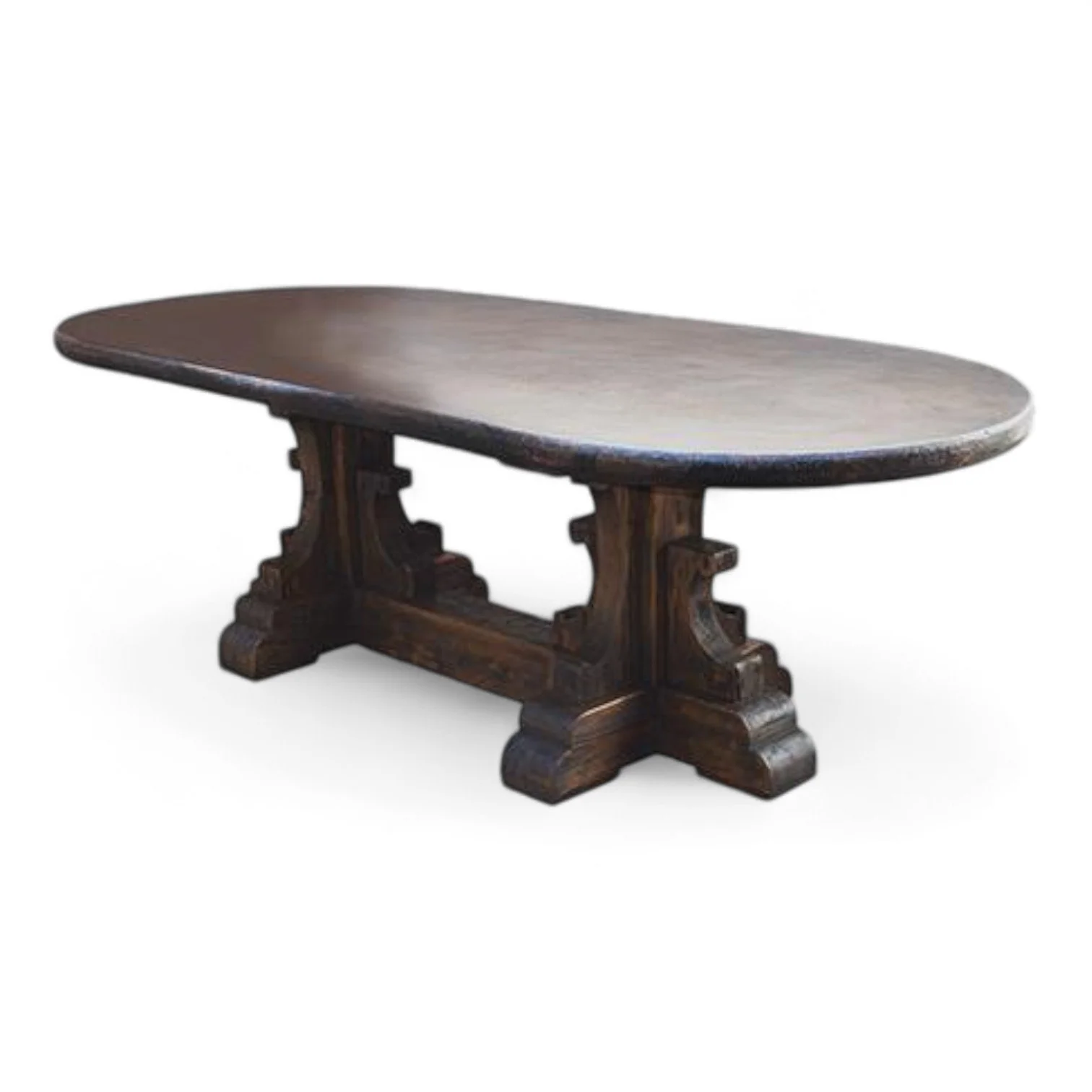 San Martin Oval Hand-Pounded Copper Top Dining Table.jpg