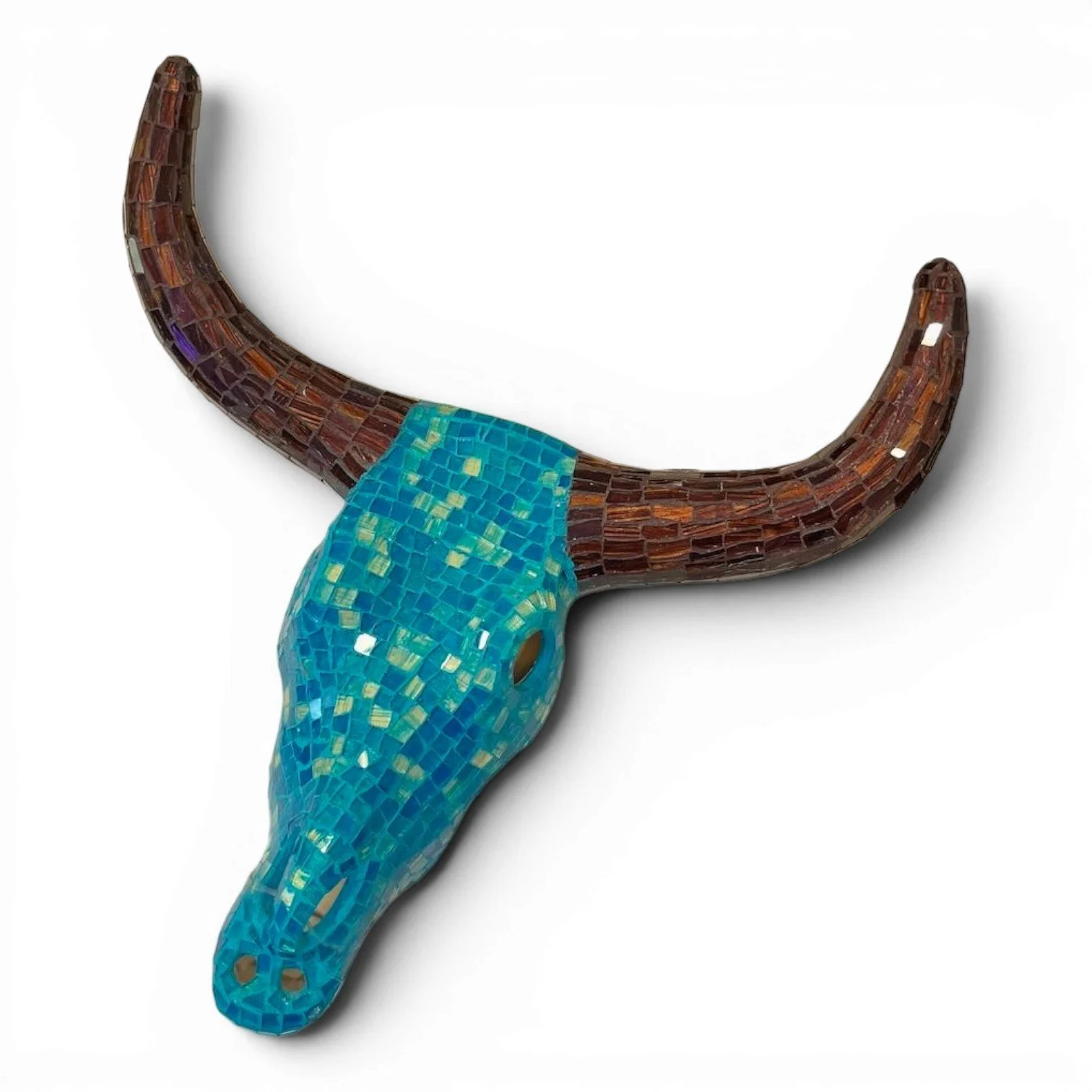 Mosaic Longhorn | Handmade Mexican Glass Mosaic Wall Art