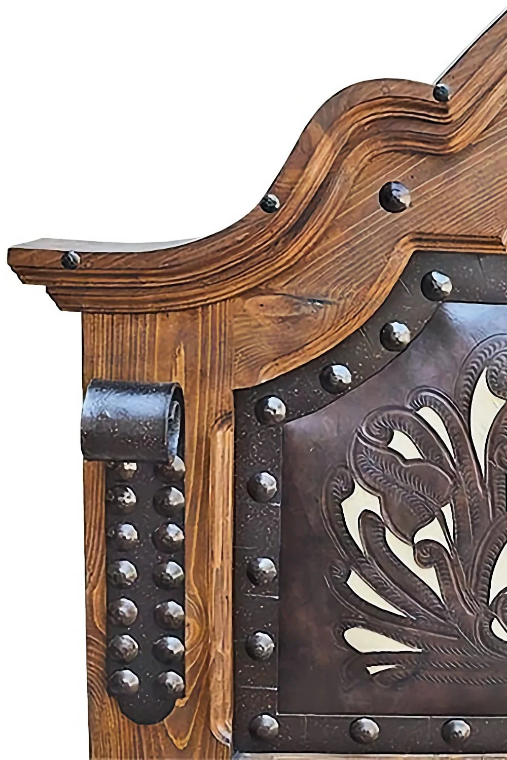 Arco de Herradura Tooled Leather Bed