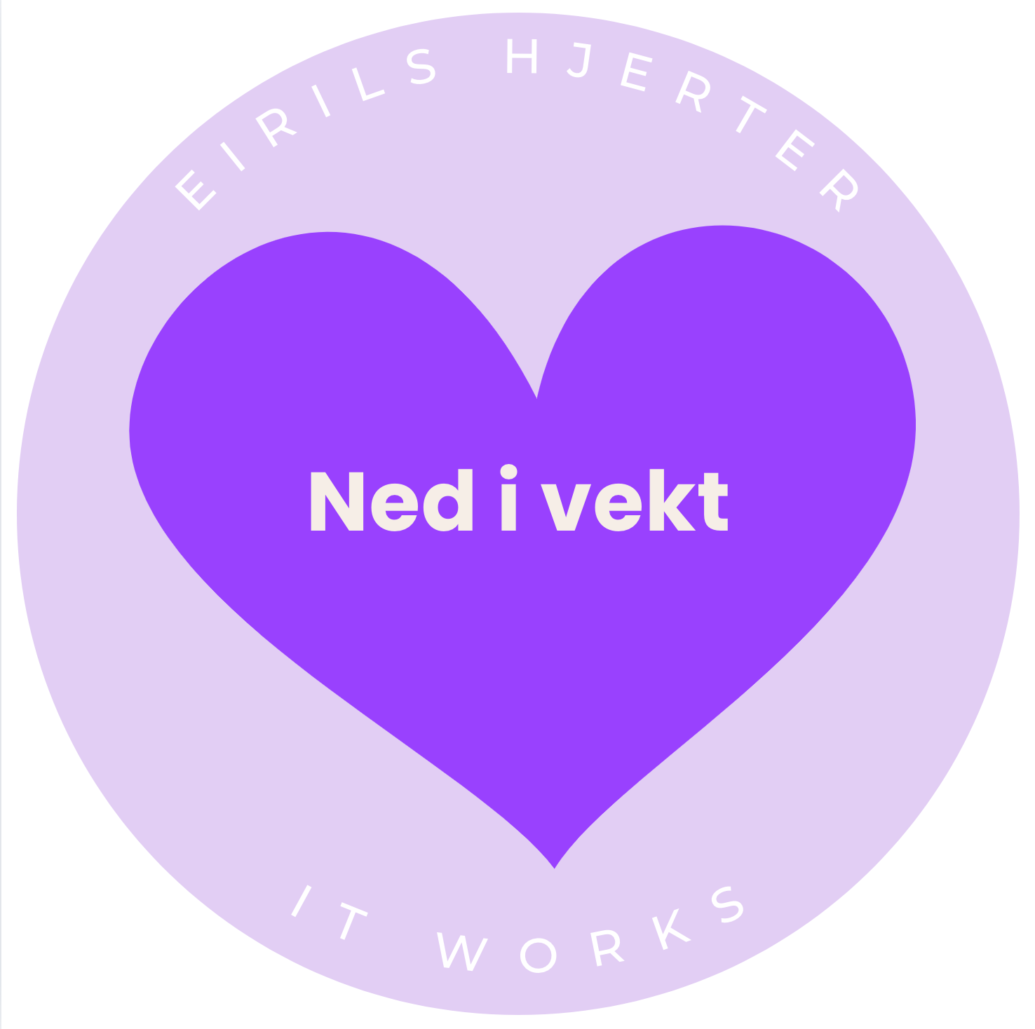 ned i vekt i hjerte