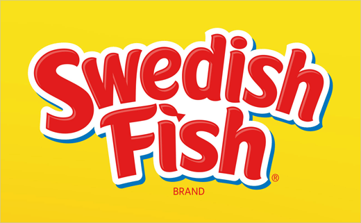 Swedish Fish logo on yellow background