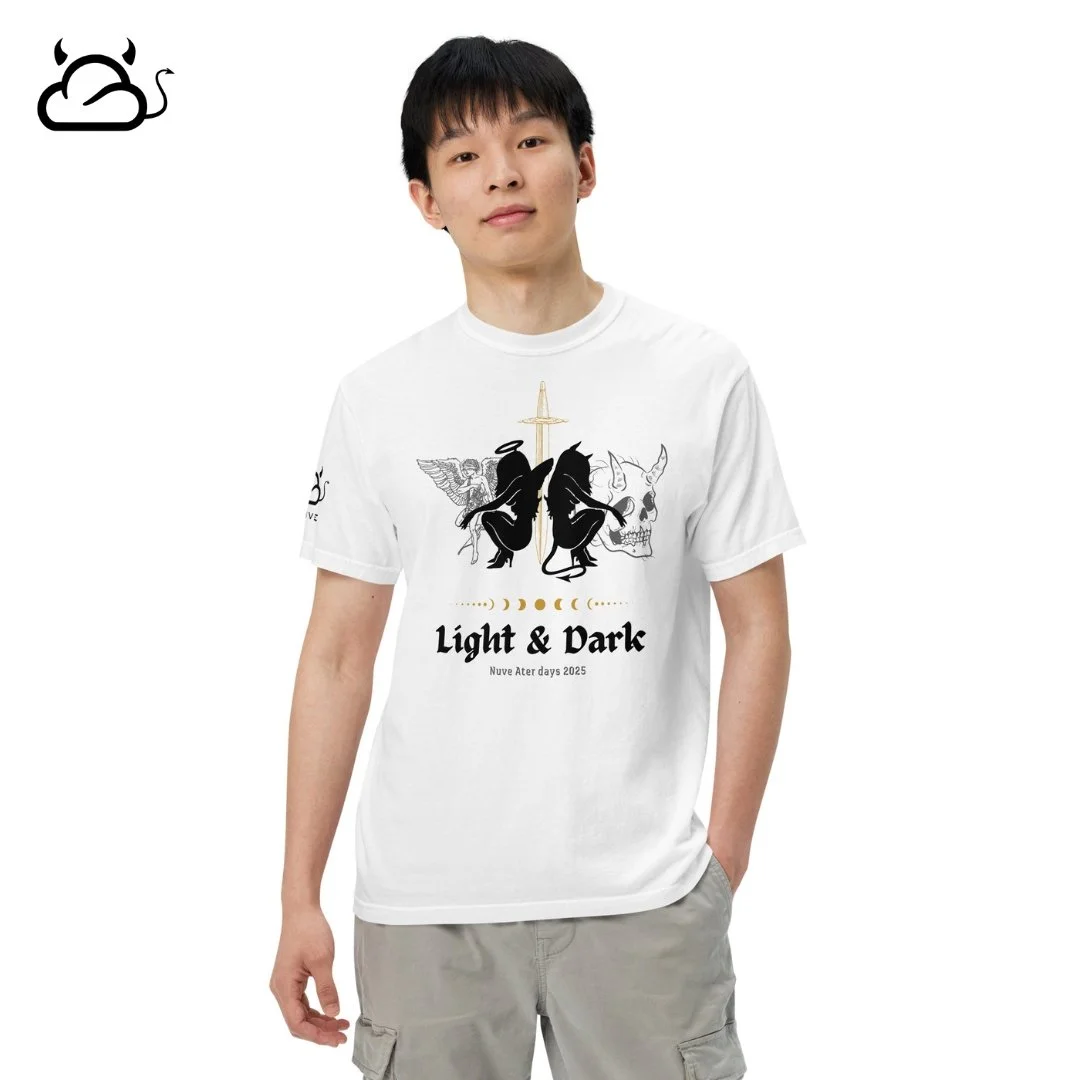 Light & Dark T-Shirt, Premium Tie-Dye Streetwear Unisex by NuveStyle (Ater Days 2025)