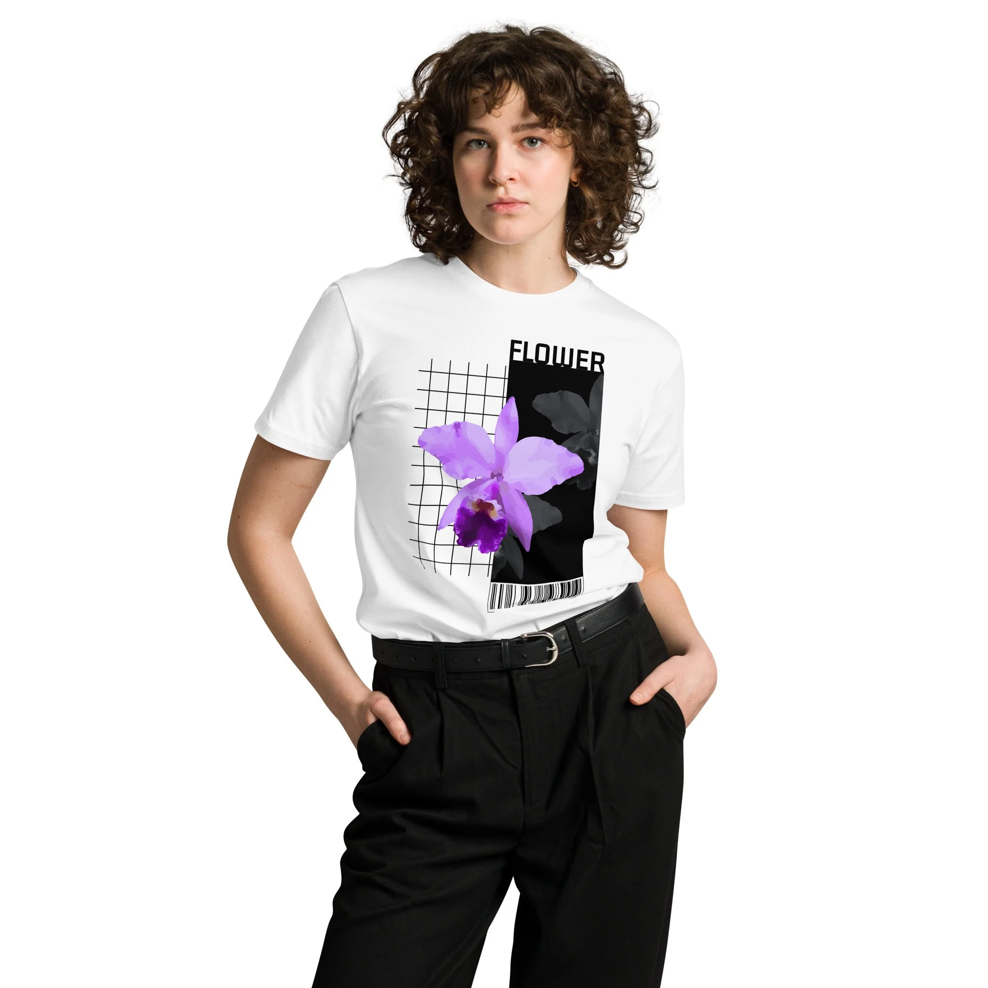 Modern Flower, Premium Cotton T-Shirt, Unisex Streetwear