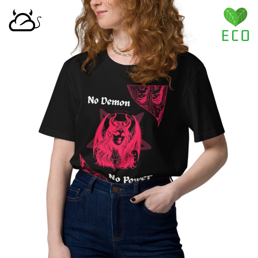 No Demon No Power T-Shirt, Premium Urban Streetwear Unisex by NuveStyle (Ater Days 2025)