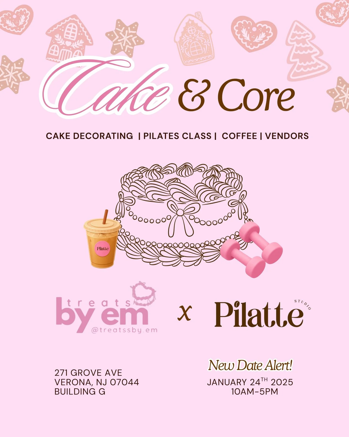 NEW DATE ALERT‼️JANUARY 24TH‼️

We still plan to have a little bit of buttercream &amp; burn! 🍰🤍✨

Due to the uncertain weather conditions our collab event with @treatssby.em will be pushed to January 24th! We will still have slots for 10AM, 12PM &