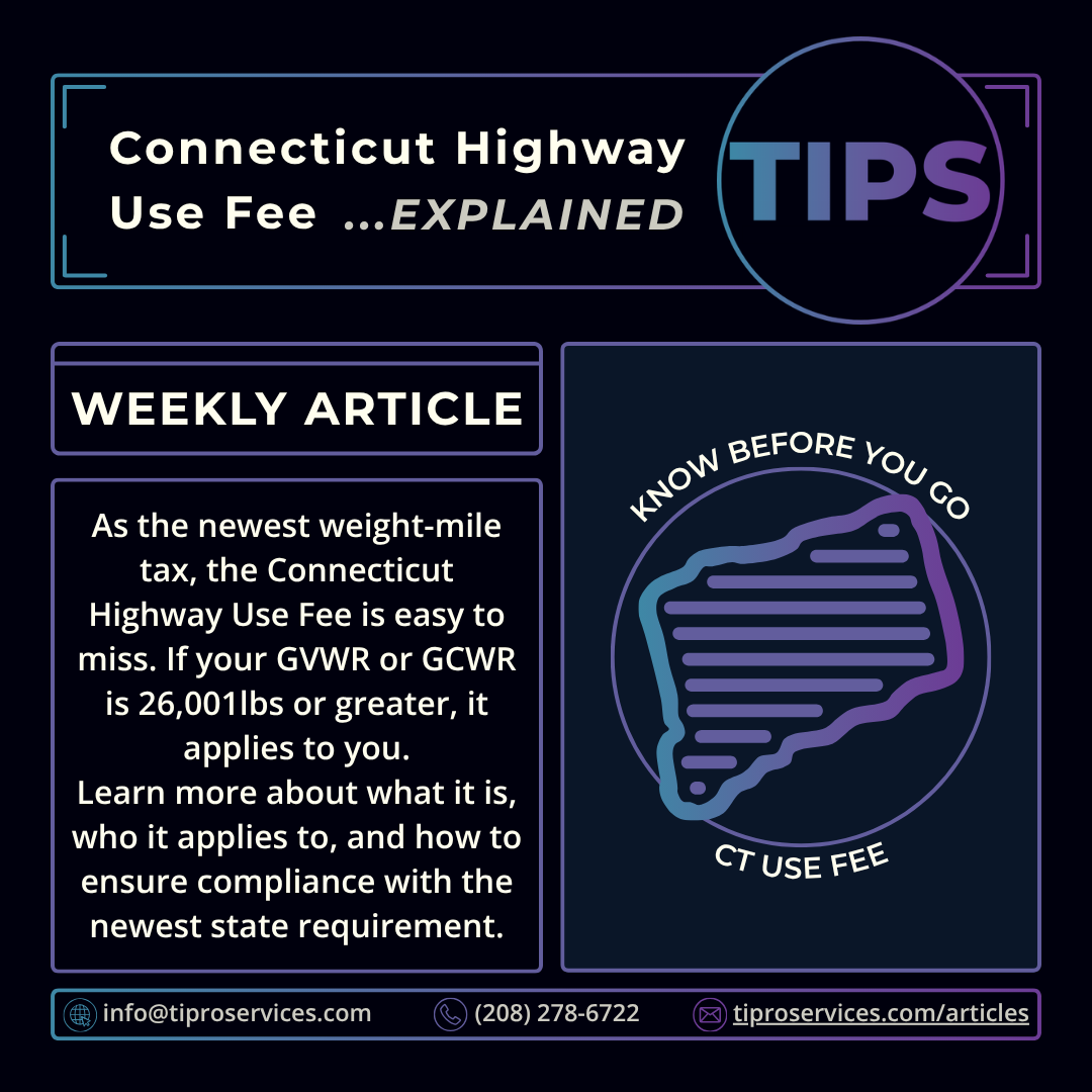 What Is the Connecticut Highway Use Fee?