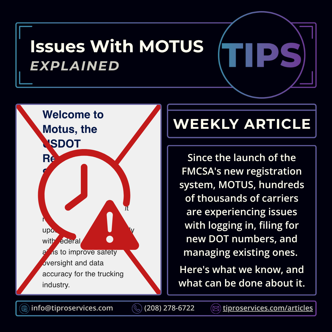 Issues With FMCSA’s MOTUS? Here’s What We Know